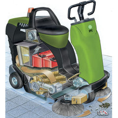 IPC 1050 Vacuum Sweeper Sold by Proline - Sketch interior render